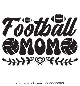 Football Mom t-shirt design vector file