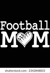 Football mom vector art design, eps file. design file for t-shirt. SVG, EPS cuttable design file