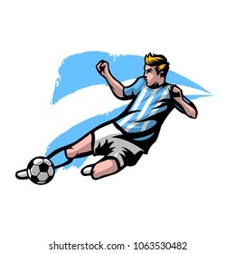 football national team and player cartoon character