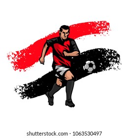 football national team and player cartoon character