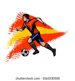football national team and player cartoon character