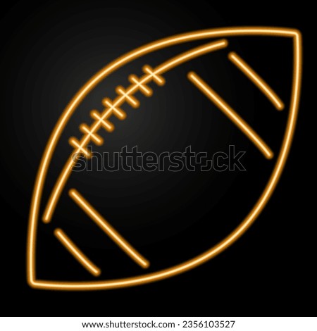 football neon sign, modern glowing banner design, colorful modern design trend on black background. Vector illustration.