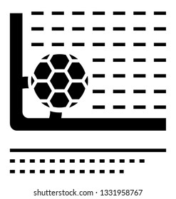 Football net concept solid icon vector, football goal post 