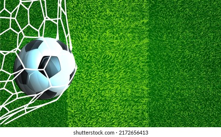  Football and net, With Grass  football field. design modern  idea and concept think creativity.