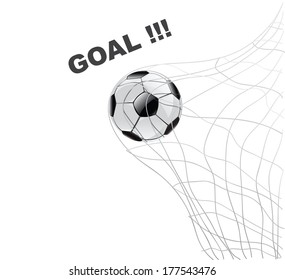 football and net vector, soccer football sport win with goal score competition game icon sign