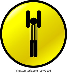 football official calling a touchdown or field goal button