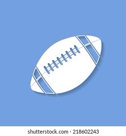 Football on blue background