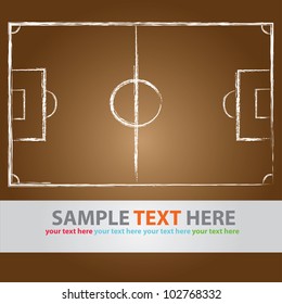 Football on brown background ,Vector