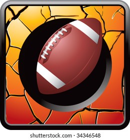 football on cracked web icon