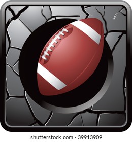 football on cracked web icon