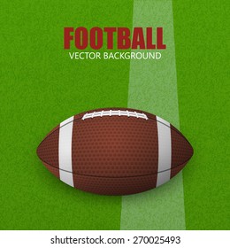 Football on a grass field. Vector illustration. Football ball on a grass field. Vector EPS10 illustration. 