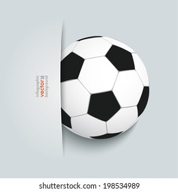 Football on the grey background. Eps 10 vector file.