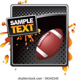 football on grunge style splat background
