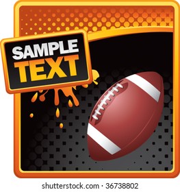 football on grunge style splat background