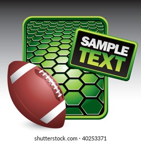 football on hexagon background