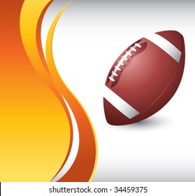 football on vertical wave background