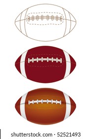 football on a white background