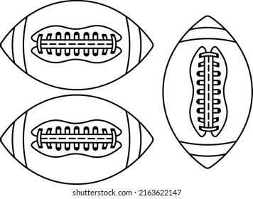 Football in one line art drawing style. Black line sketch on white background. vector illustration