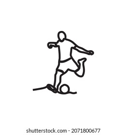 football oneline continuous single line art