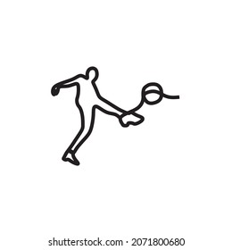 football oneline continuous single line art