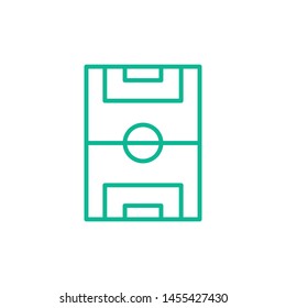 Football Outline Field Icon Vector Illustration Eps