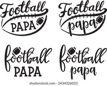 Football Papa, American Football, Football Liebe, Football Familie Vektor Illustration Datei