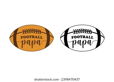 Fußball-Papa-Designvorlage, Vektorgrafik