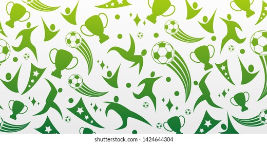 Football Pattern Background, Vector illustration in flat style. Can use for, landing page, template, ui, web, mobile app, poster, banner, flyer.