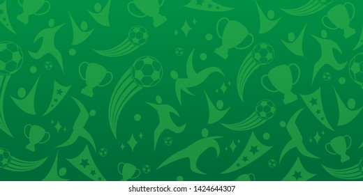 Football Pattern Background, Vector illustration in flat style. Can use for, landing page, template, ui, web, mobile app, poster, banner, flyer.