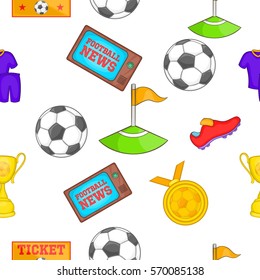 Football pattern. Cartoon illustration of football vector pattern for web