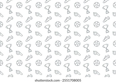 Football pattern seamless background white
