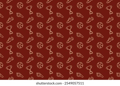 Football pattern seamless outlines icon