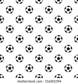 Football Pattern Seamless Repeat. Simple Illustration Of Football Vector Pattern Geometric For Any Web Design