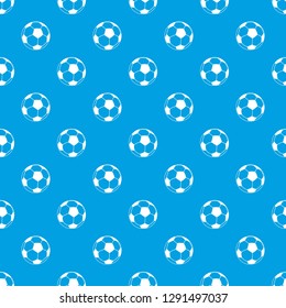 Football pattern vector seamless blue repeat for any use