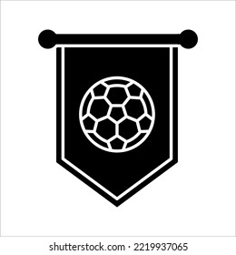 Icono de la bandera de la bandera de la bandera de la bandera de la bandera de la bandera de fútbol. Bandera deportiva. elemento de etiqueta de equipo nacional. ilustración vectorial sobre fondo blanco,