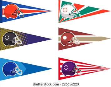 Football Pennant Illustrations