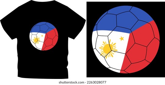 
football philipines flag graphic design vector illustration