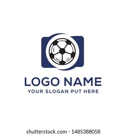 Football photography logo vector design template