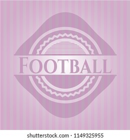 Football pink emblem. Retro