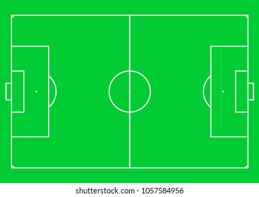 Football pitch (football field or soccer field). Vector illustration.