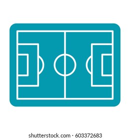 Football pitch, football field or soccer field, vector illustration in flat design