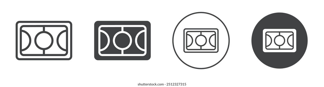 Football pitch icon Vector logo outline