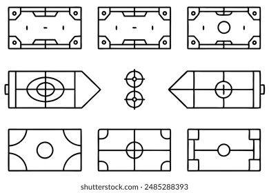 Football Pitch Line Art Intricate Field Pattern Artwork