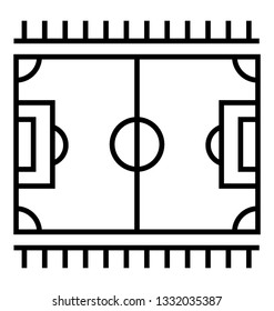 Football pitch line vector icon
