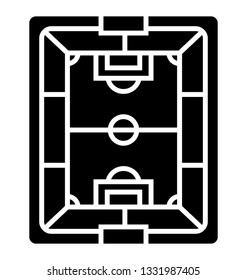 Football pitch solid vector icon