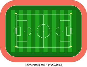 Football pitch vector coach plan illustration