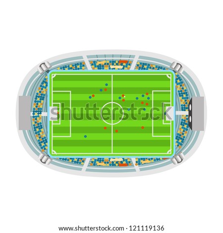 Football Pitchtop View Stock Vector (Royalty Free) 121119136 - Shutterstock