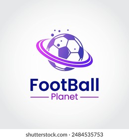 Football Planet Logo Design Template.