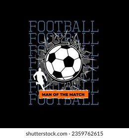 football play the game never stop t shirt design
