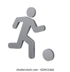 football player 3d icon